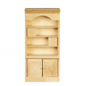BOOKSHELF W/BOOKS/UNFINIS