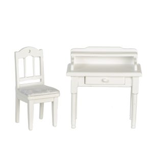 SMALL DESK & CHAIR/WHITE