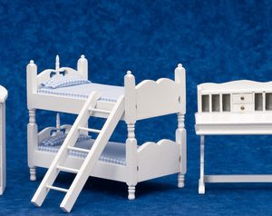 BUNKBED SET/5/BLUE FAB/CB