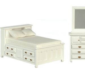 DOUBLE BEDROOM SET/3/WHT