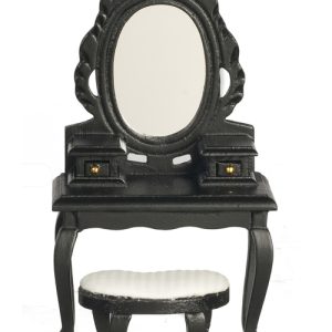VANITY W/STOOL/BLACK