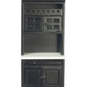 CAB/W/SHELVES/BLACK