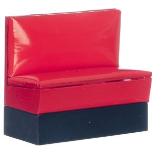 1950'S BOOTH BENCH/RED
