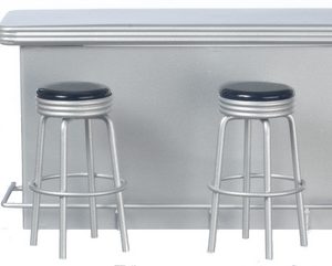 1950'S COUNTER/3-BK.STOOL