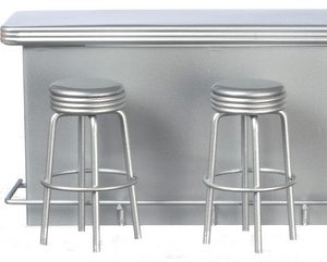 1950'S COUNTER/3-STLS/SIL