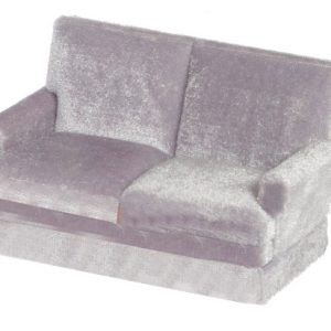 TRAD.LOVESEAT/GRAY/WALNUT