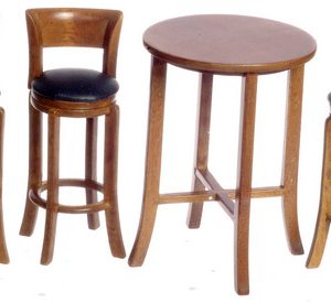 TALL TABLE W/3 STOOLS/WAL