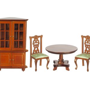 DINING ROOM SET/4/GRN/WAL
