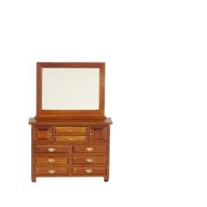 DRESSER W/MIRROR/WALNUT