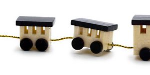 PLASTIC TRAIN SET/4/NAT