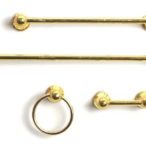BRASS TOWEL RACKset/4