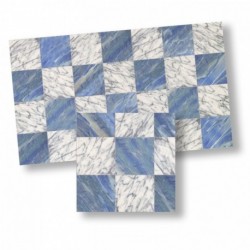 FAUX MARBLE BL/WH FLOOR