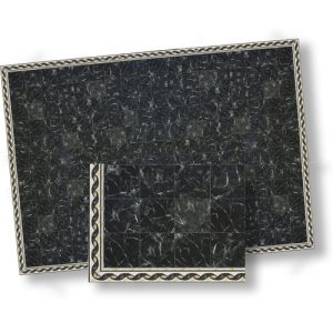FAUX MARBLE TILE/BLK.MARB