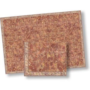 FAUX MARBLE TILE/RED