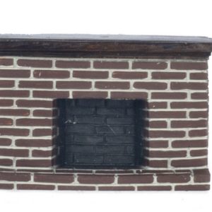 1/2in RED BRICK FIREPLACE
