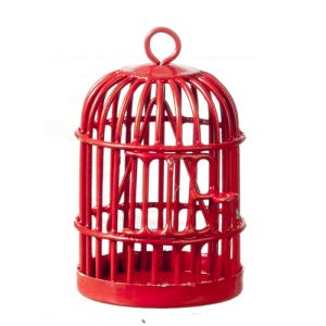 ROUND BIRDCAGE/RED