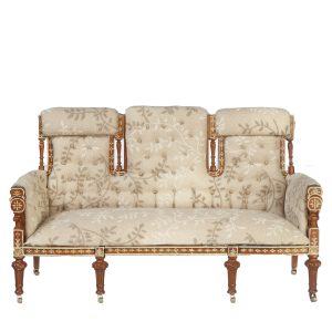 FRENCH SETTEE/Brown Floral