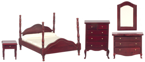 BEDROOM SET/5/MAHOG/CB