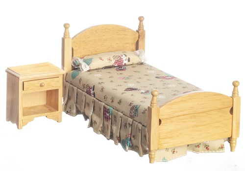 SINGLE BED/NIGHTSTAND/OAK