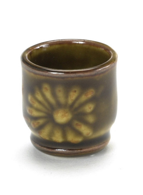 GLAZED POTS/BROWN/6