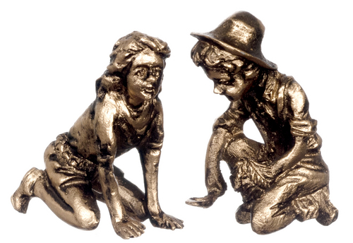 BOY & GIRL GARDENER/GOLD