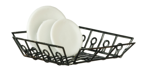 DISH DRAINER W/DISHES