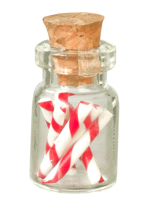 RED CANDY CANE JAR