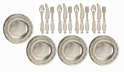 DISHES/SILVERWARE FOR 4