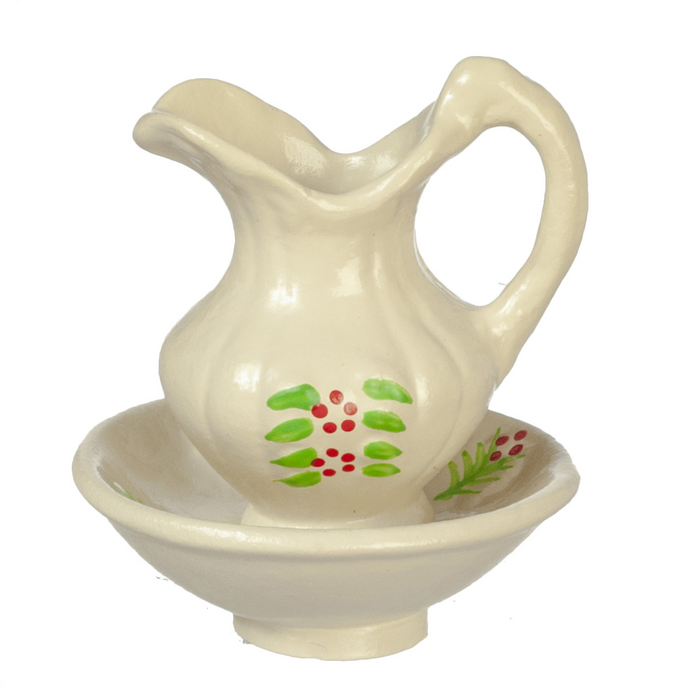 PITCHER&BOWL/FLWRS/CREAM