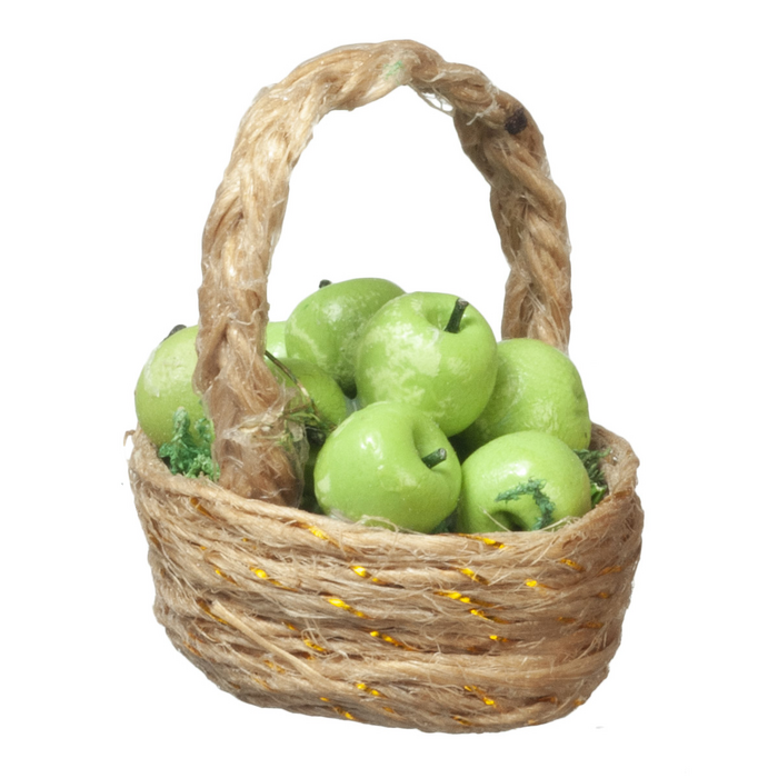 GREEN APPLES IN BASKET