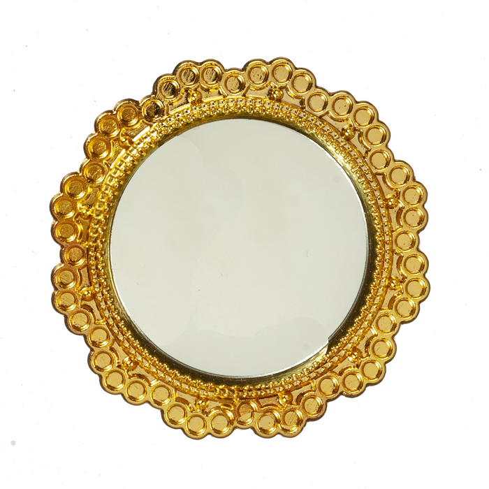 ROUND MIRROR/GOLD