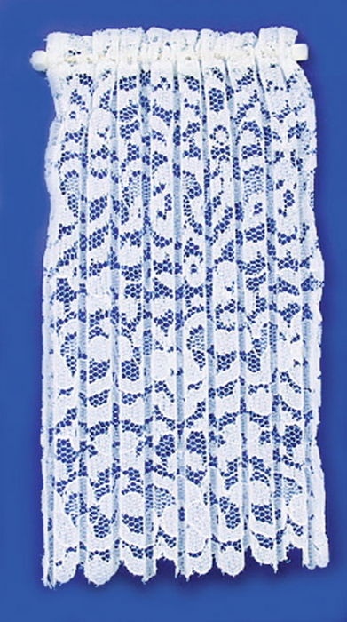 CURTAINS/LACE PANEL/WHITE