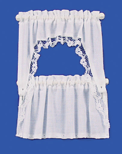 CURTAINS/RUF.CAPE SET/WHT