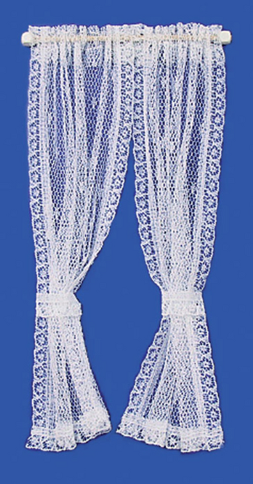 CURTAINS/LACE/WHITE
