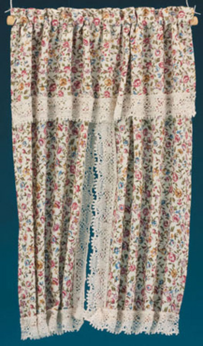 WINDOW DRAPE/FLORAL/LACE