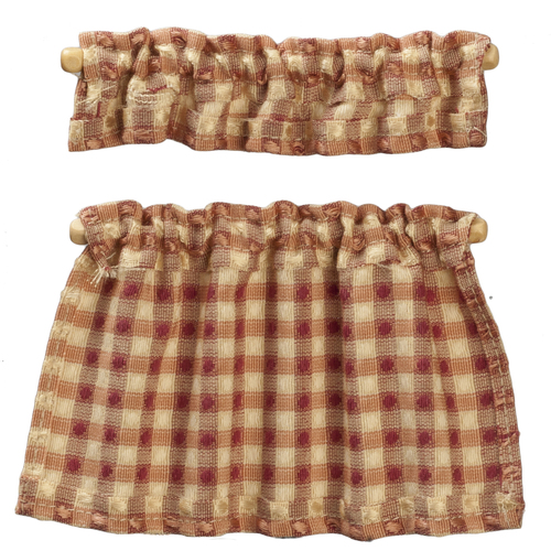 CAFE CURTAINS/MAUVE