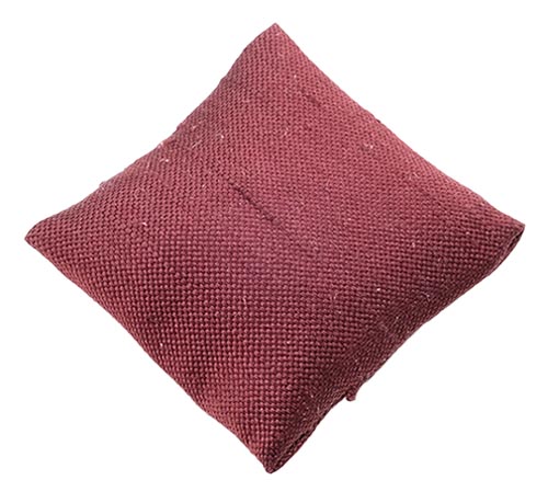 PILLOW/BURGUNDY WHT LACE