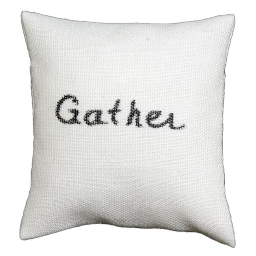 PILLOW/ECRU/GATHER