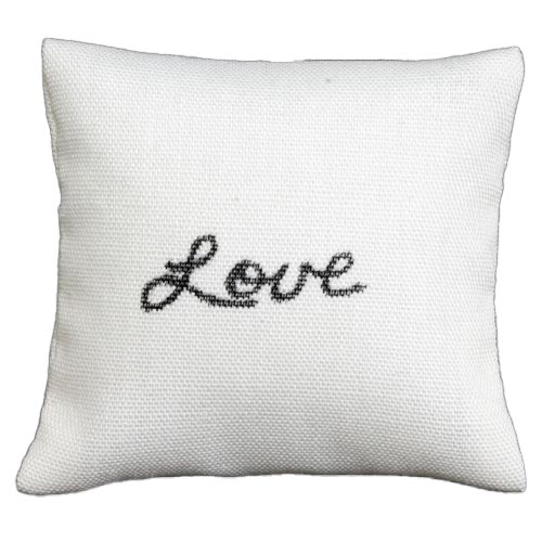 PILLOW/ECRU/LOVE