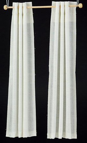 MODERN TAB CURTAIN/WH