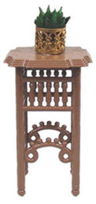 PLANT STAND W/PLANT/BROWN
