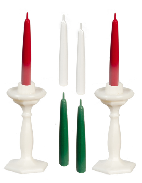 CANDLESTICKS W/CANDLES/2