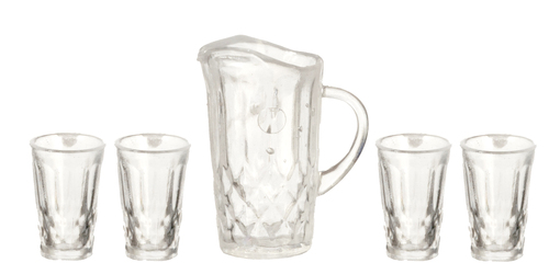 CRYSTAL PITCHER/4 TUMBLER