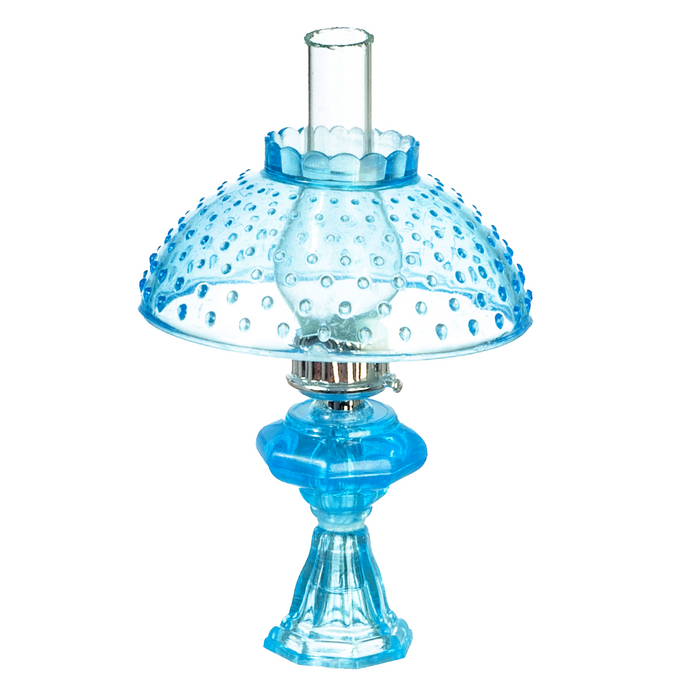 OIL LAMP/HOBNAIL SH/TURQU