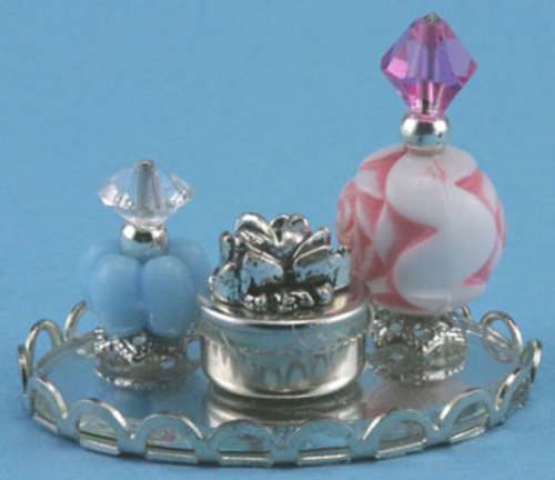 PERFUME TRAY W/2 BOTTLES
