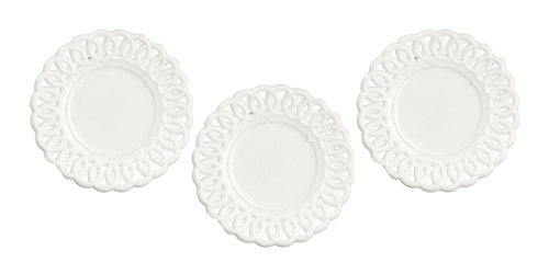 LACE-EDGED PLATES/3pcs