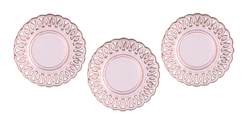 LACE-EDGED PLATES/3/PINK