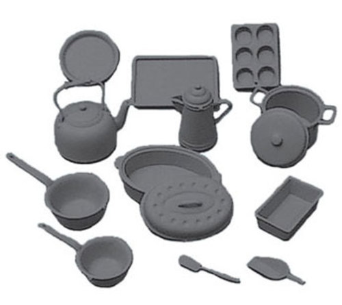 COOKWARE KIT/BLACK/14pc