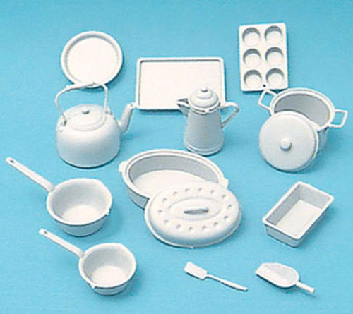 COOKWARE KIT/WHITE/14pc