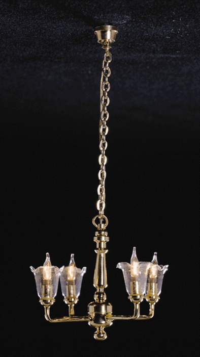 4-ARM CLEAR TULIP CHANDEL